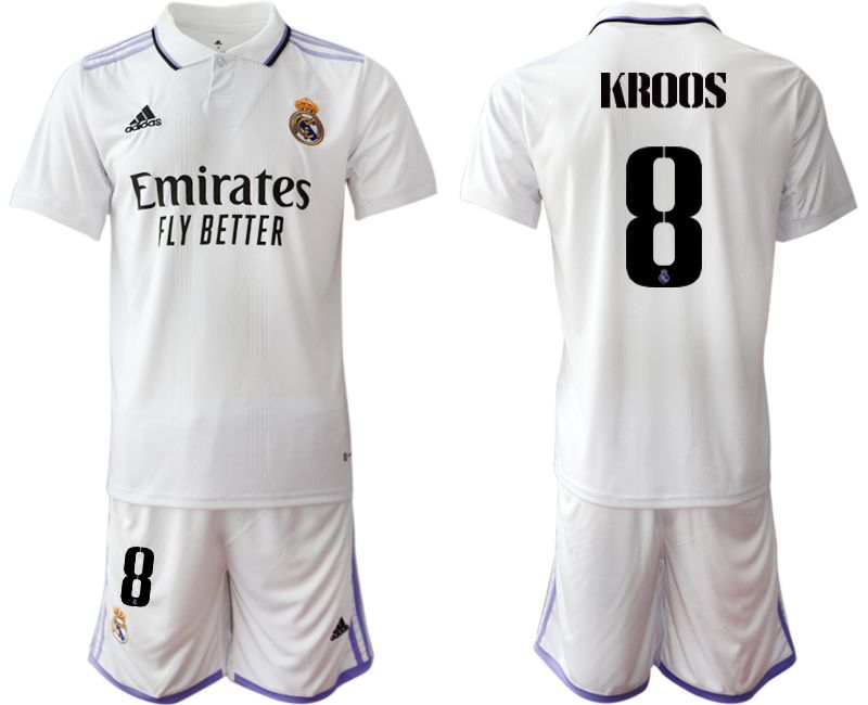 Men 2022-2023 Club Real Madrid home white #8 Soccer Jersey